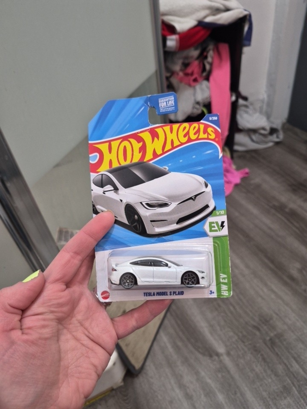 Hot Wheels Tesla Model S Plaid Toy Car - White